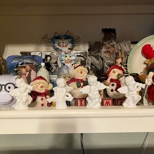 Porcelain Musical Angels Set of 3 15+yrs Old White Have 2 sets